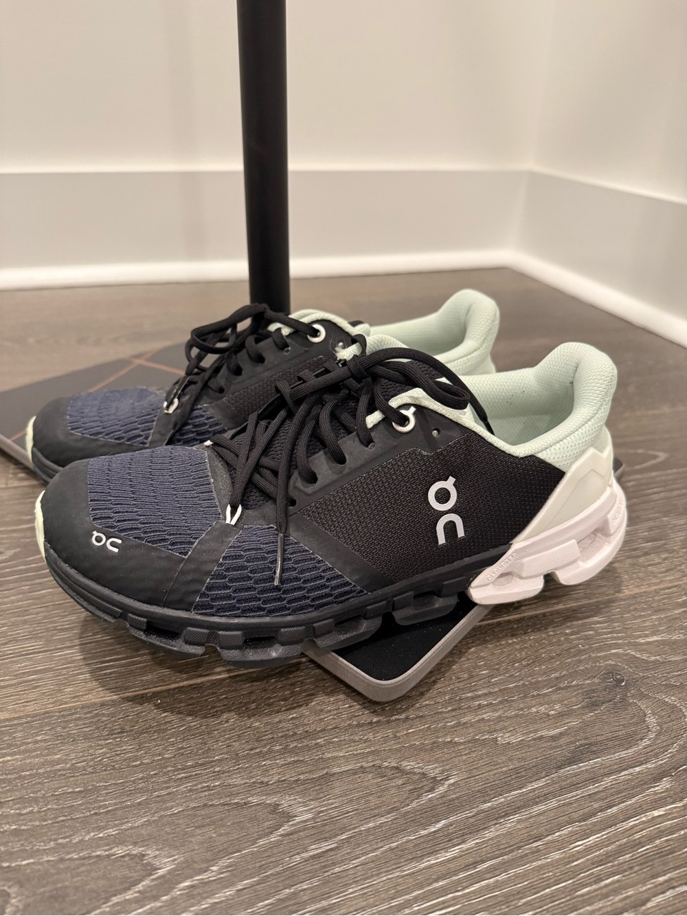 On Running Women's Black Navy Mint Cloudswift Sneakers
